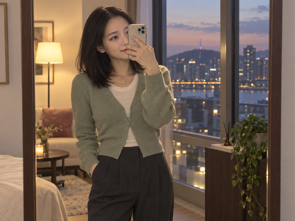 서울특별시 영등포구 이동과 방문 일정을 안내하는 젊은 성인 한국 여성 관리사